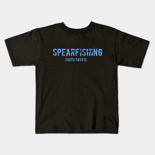 Spearfishing t-shirt Kids T-Shirt by Coreoceanart